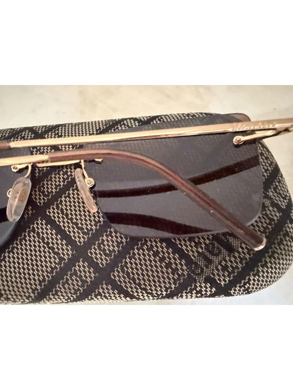 Max Mara Made in Italy Rimless Sunglasses MM 186/S 00004 with Original Case
